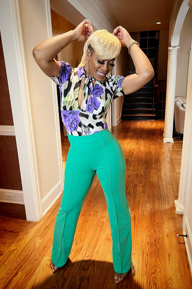 Sexy Selena High Waist Pant - Green