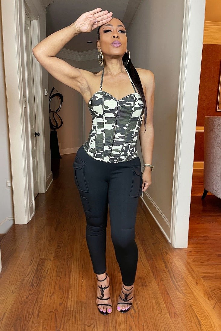 Carlisha Camo Corset - Gritty Soul