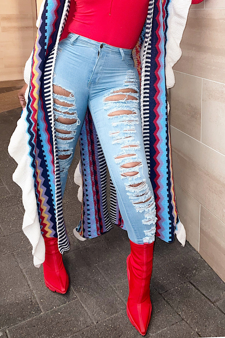 Dianca Destroyed Jean - Light Wash
