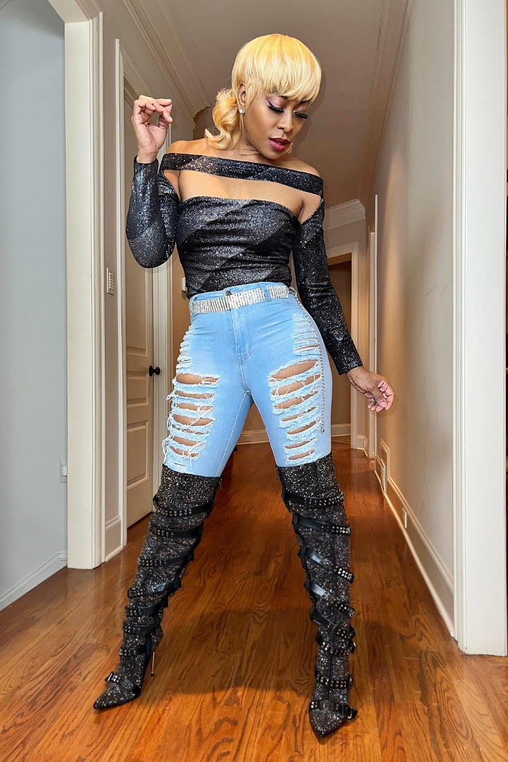 Dianca Destroyed Jean - Light Wash