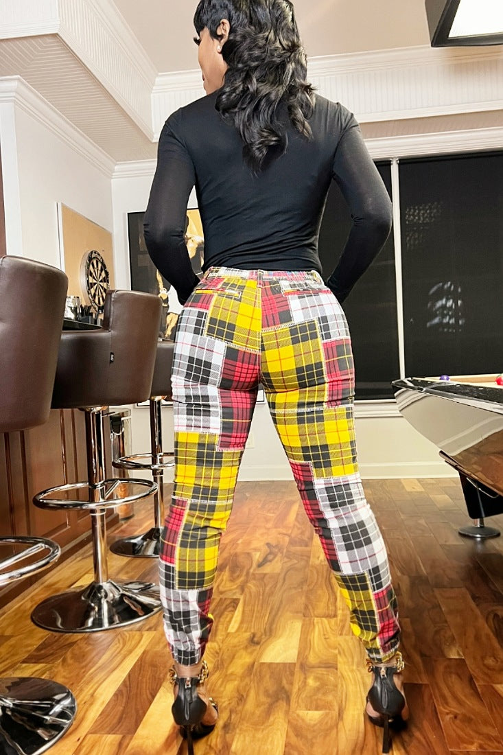 Porscha Plaid Jogger Pant