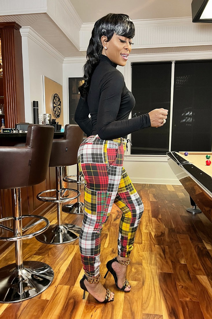 Porscha Plaid Jogger Pant