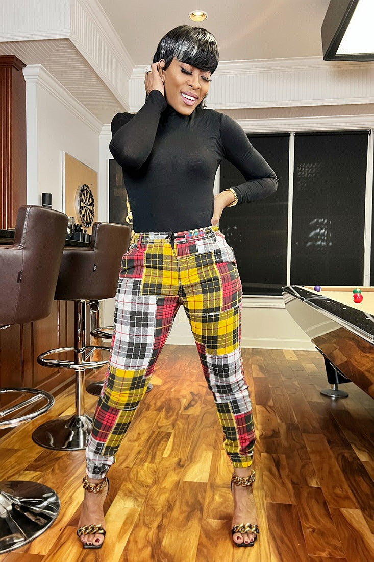 Porscha Plaid Jogger Pant