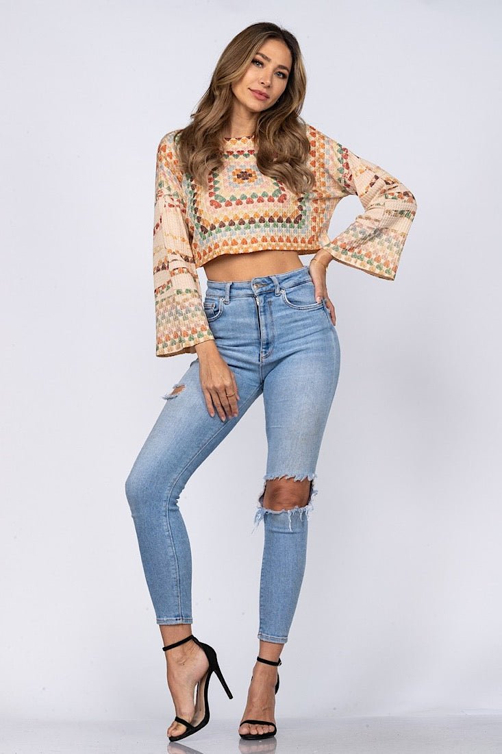 Retro Vibes Cropped Top - Gritty Soul